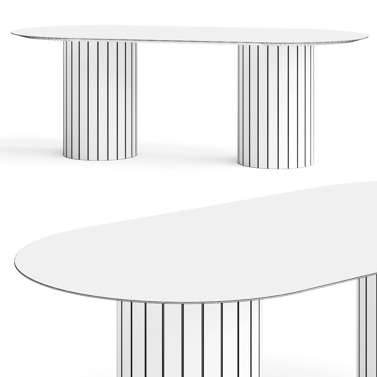 Lulu and Georgia Benedict Oval Dining Table 3D model_1