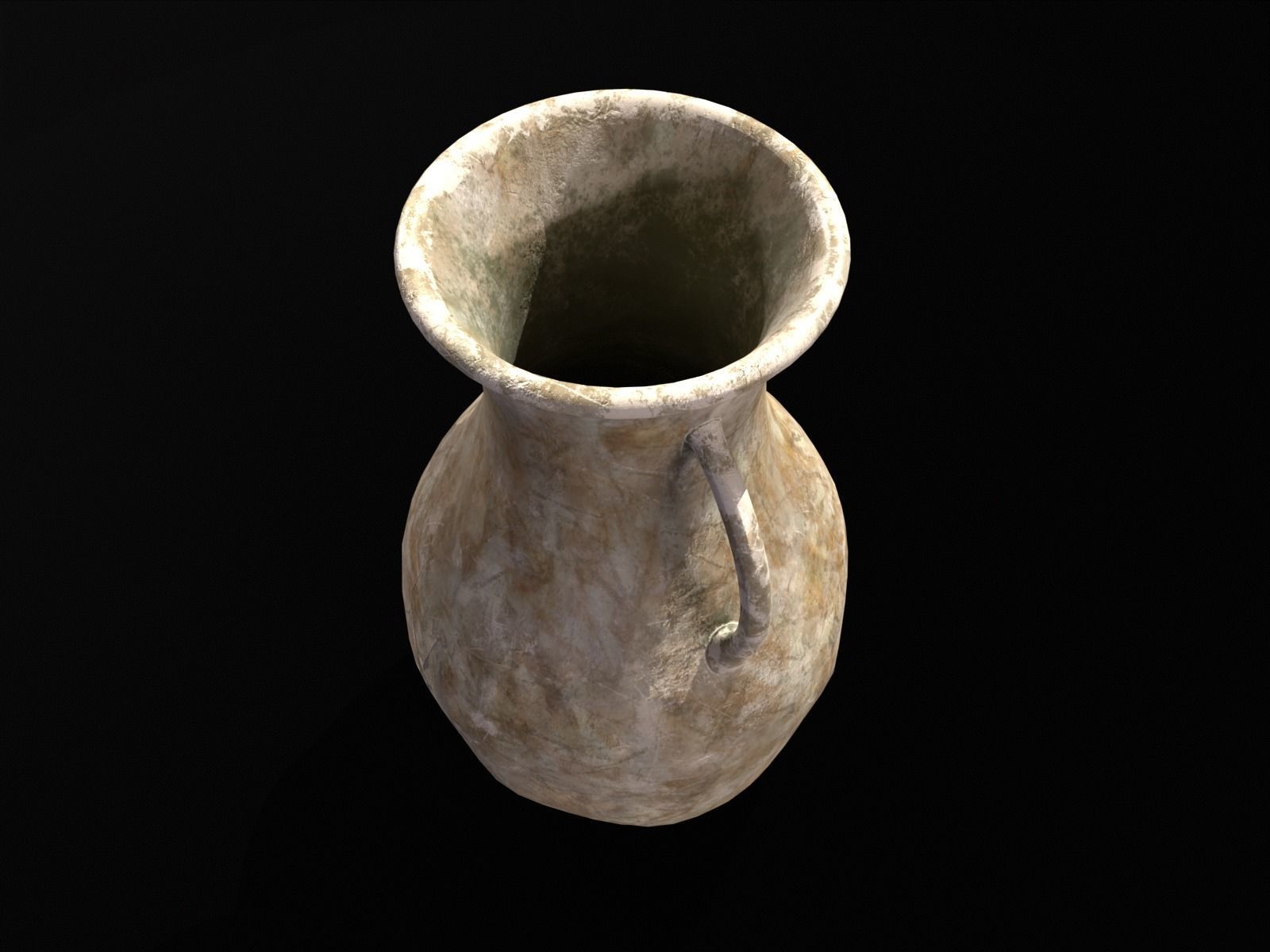 Old Elegant Marble Vase Low-poly 3D model_14