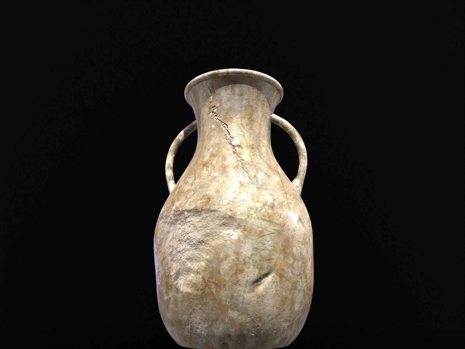 Old Elegant Marble Vase Low-poly 3D model_20