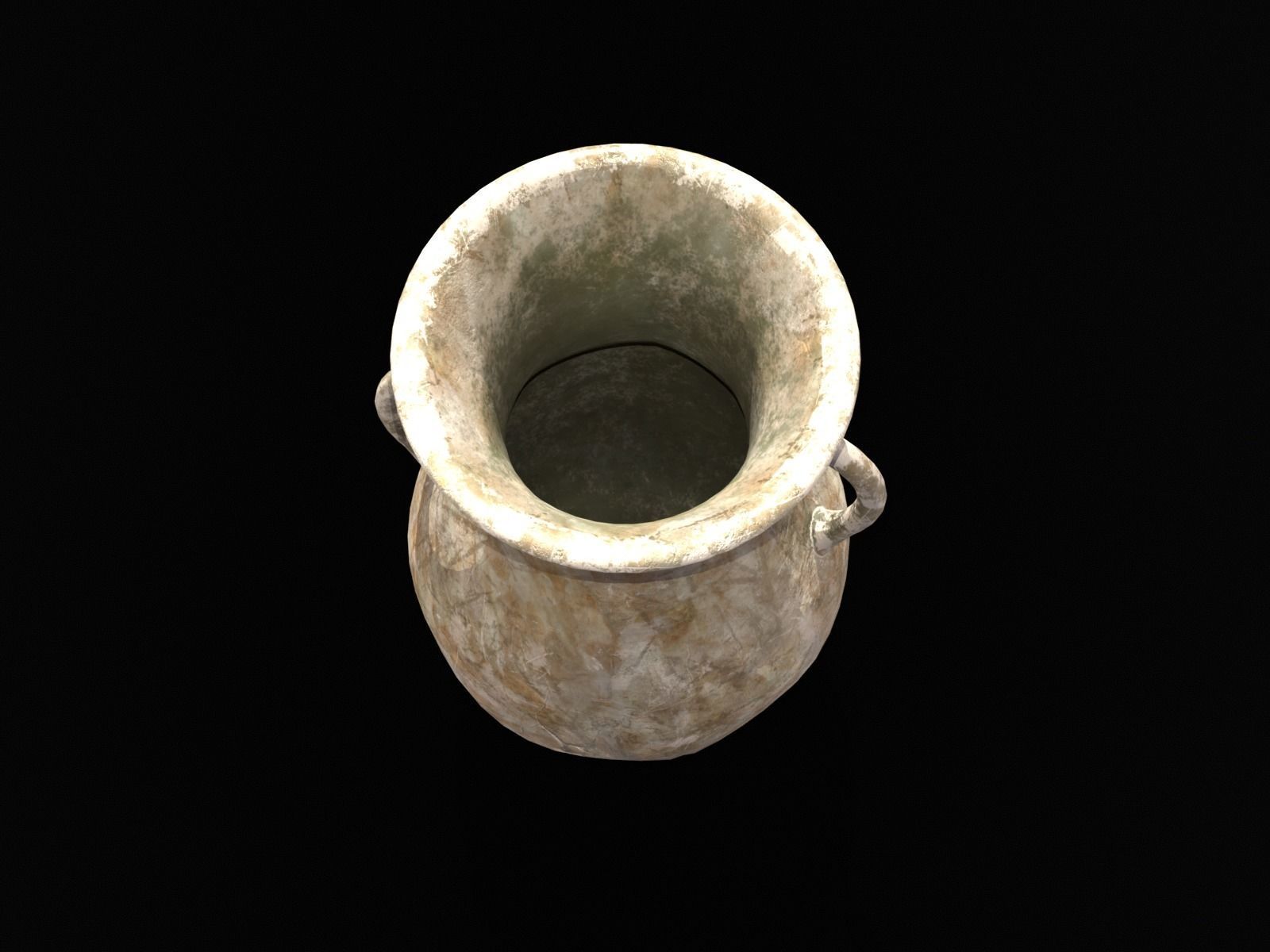 Old Elegant Marble Vase Low-poly 3D model_16