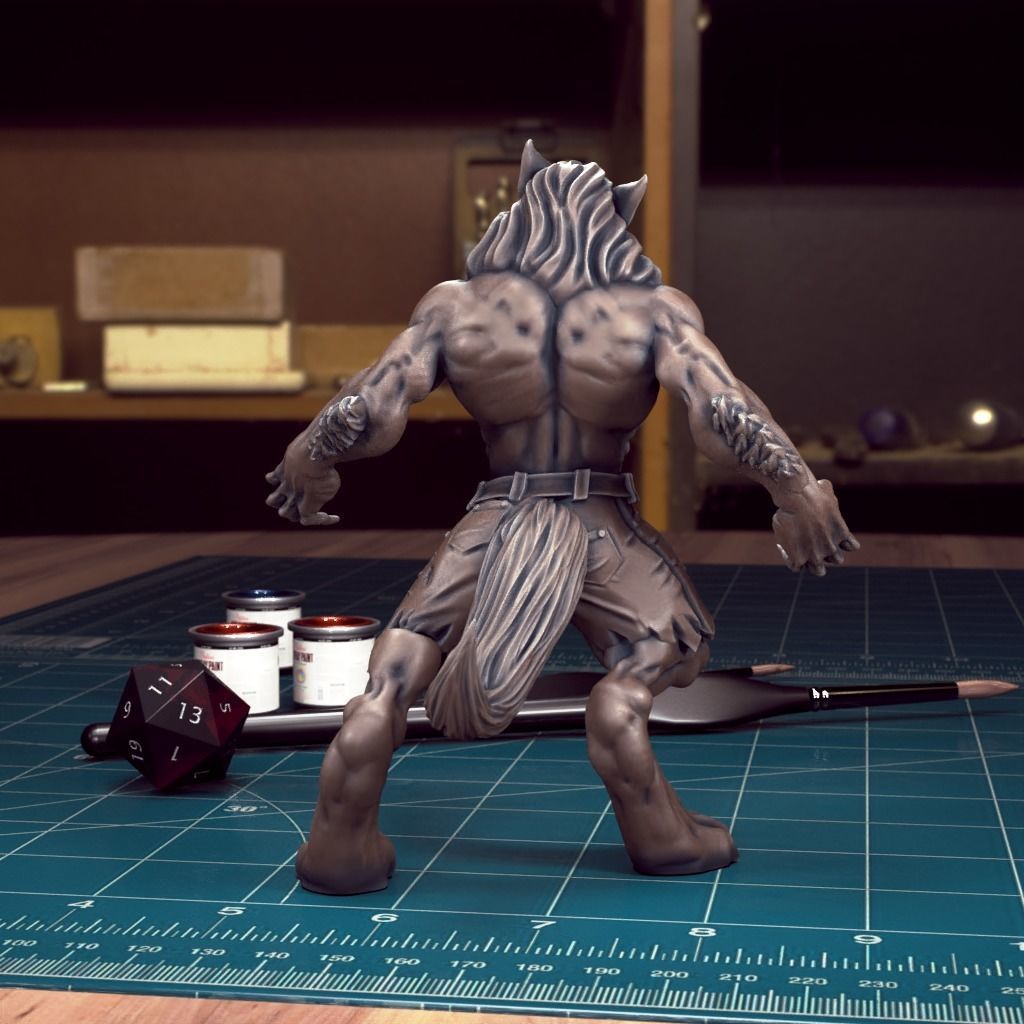 Werewolf Pack - Pre-Supported 3D print model_8