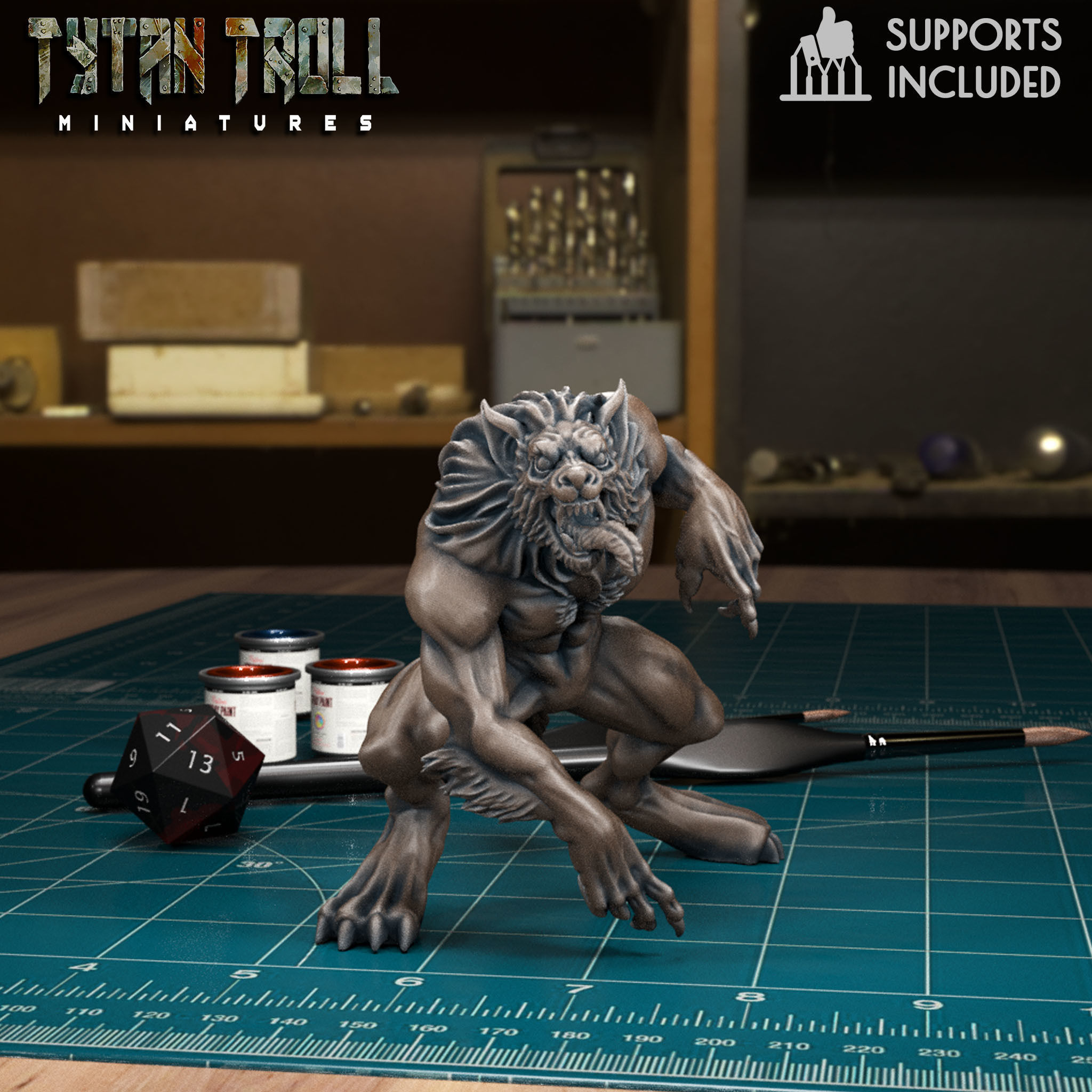 Werewolf Pack - Pre-Supported 3D print model_5