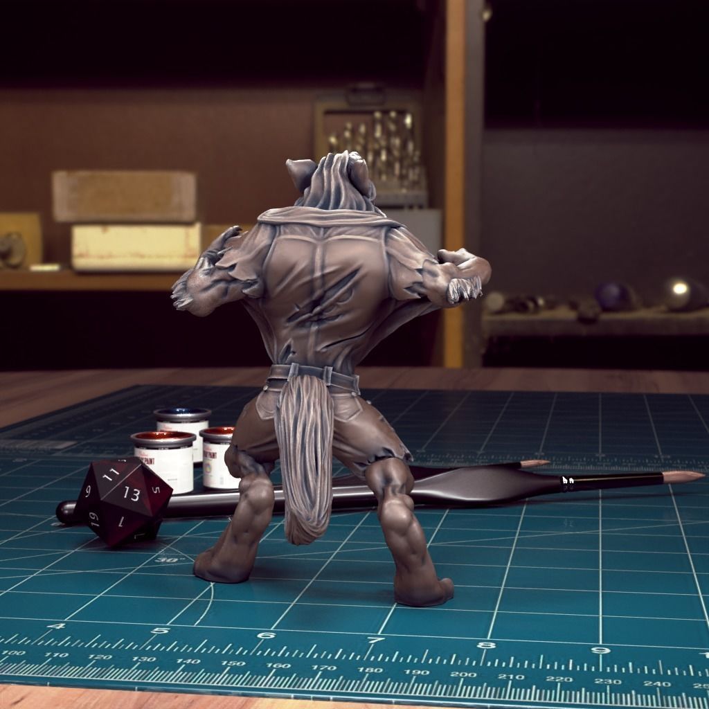 Werewolf Pack - Pre-Supported 3D print model_13