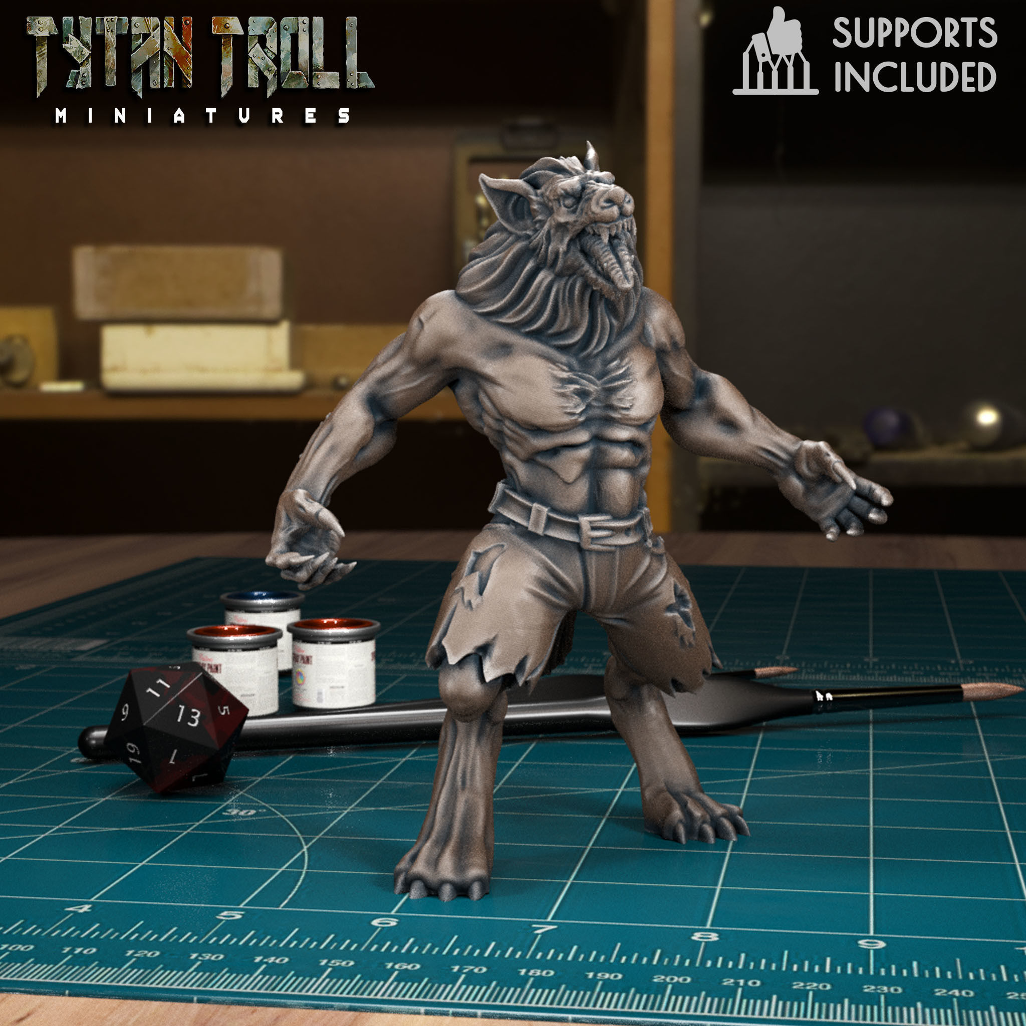 Werewolf Pack - Pre-Supported 3D print model_10