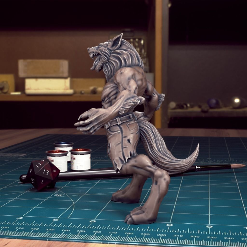 Werewolf Pack - Pre-Supported 3D print model_7