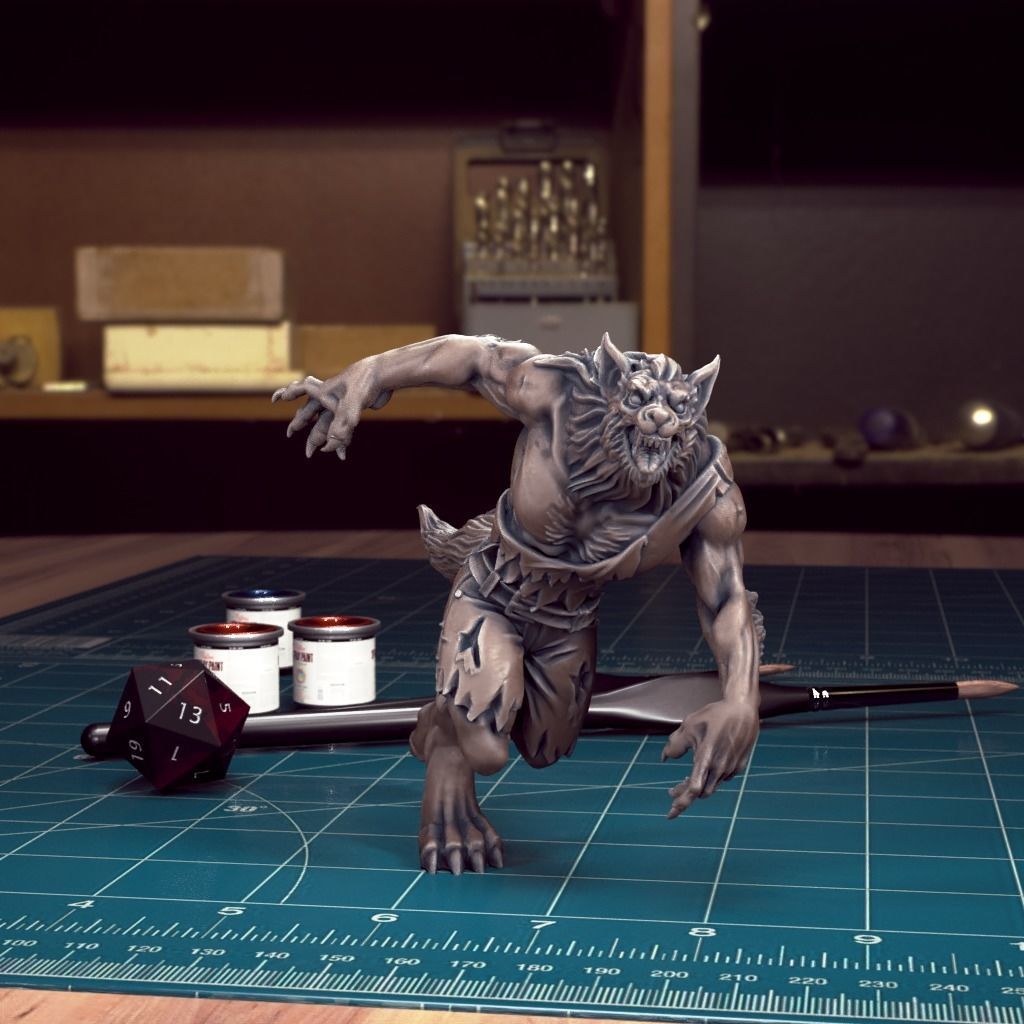Werewolf Pack - Pre-Supported 3D print model_16