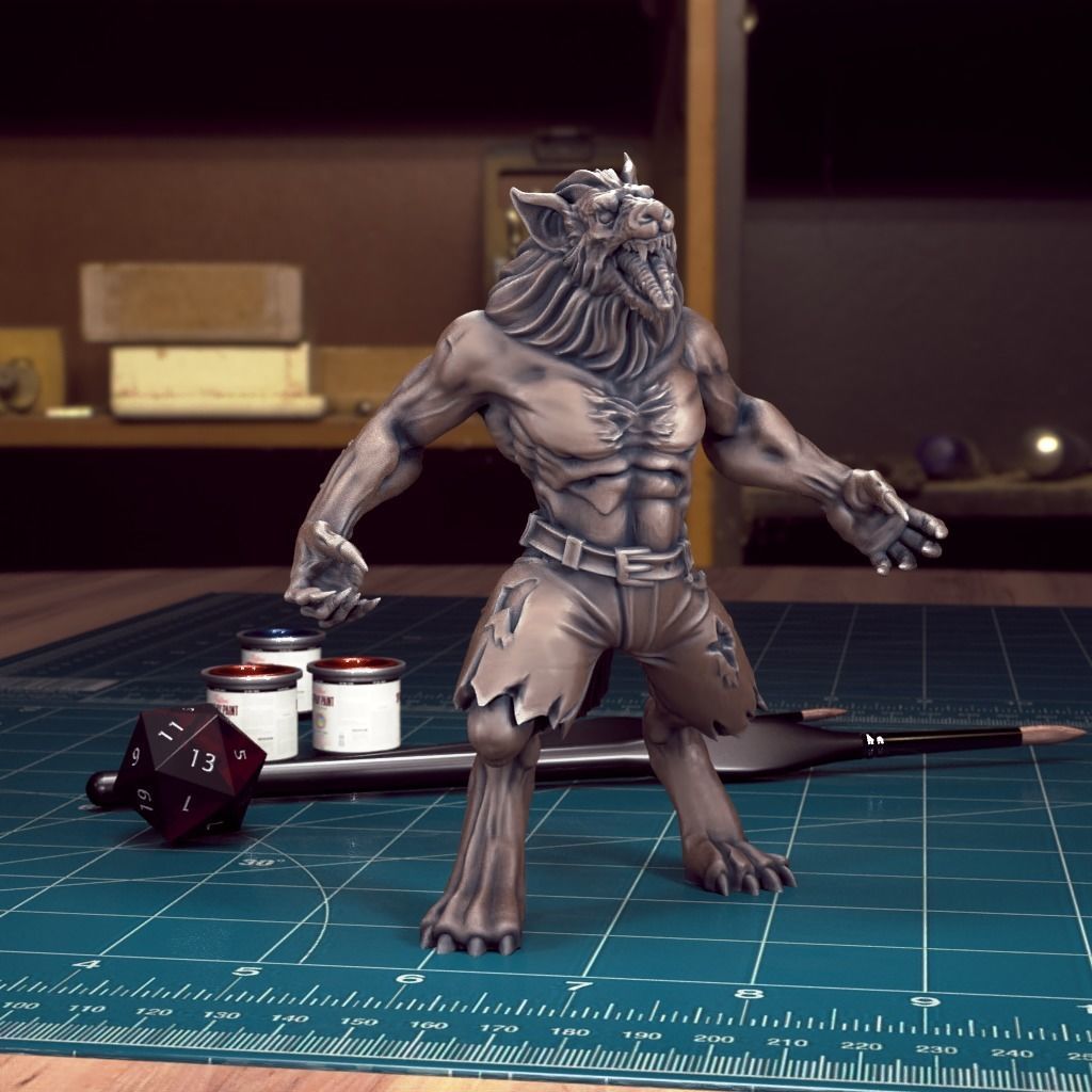 Werewolf Pack - Pre-Supported 3D print model_6
