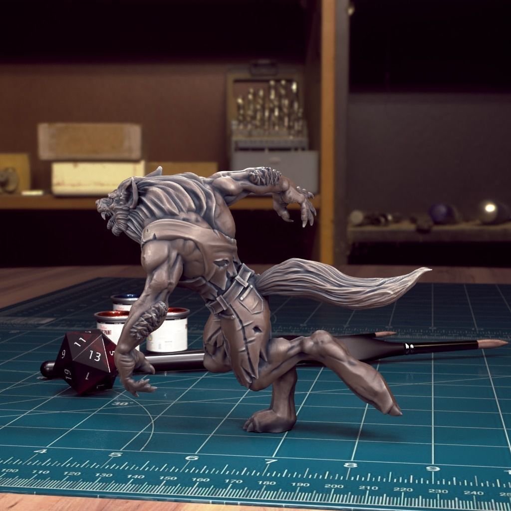 Werewolf Pack - Pre-Supported 3D print model_17
