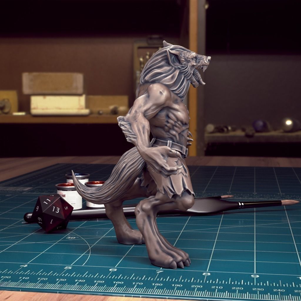 Werewolf Pack - Pre-Supported 3D print model_9