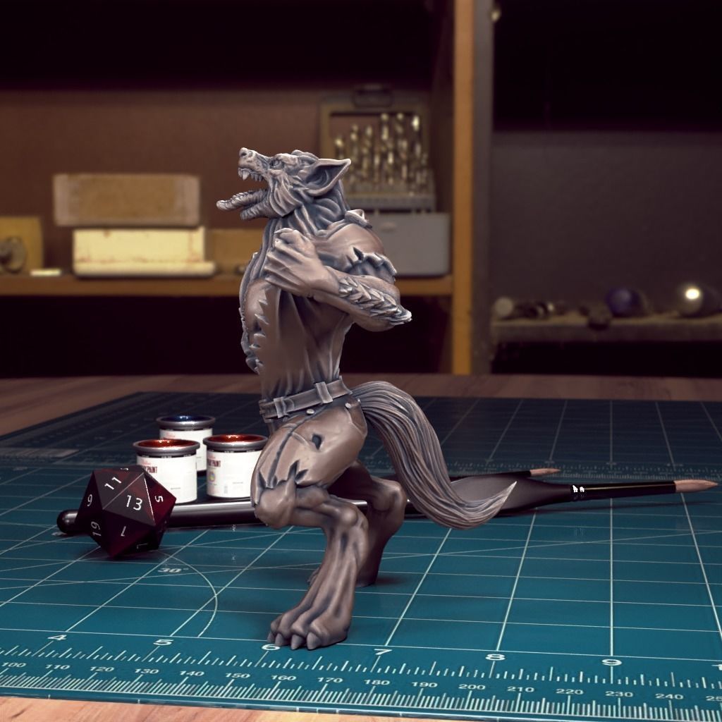 Werewolf Pack - Pre-Supported 3D print model_12