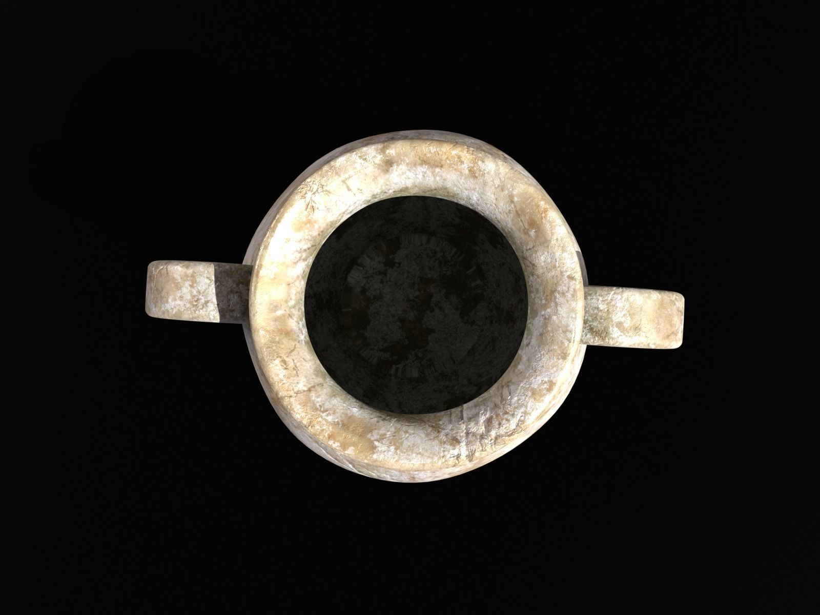 Antique Marble Stubby Vase Low-poly 3D model_20