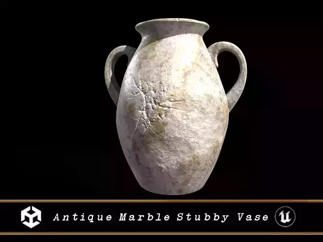 Antique Marble Stubby Vase