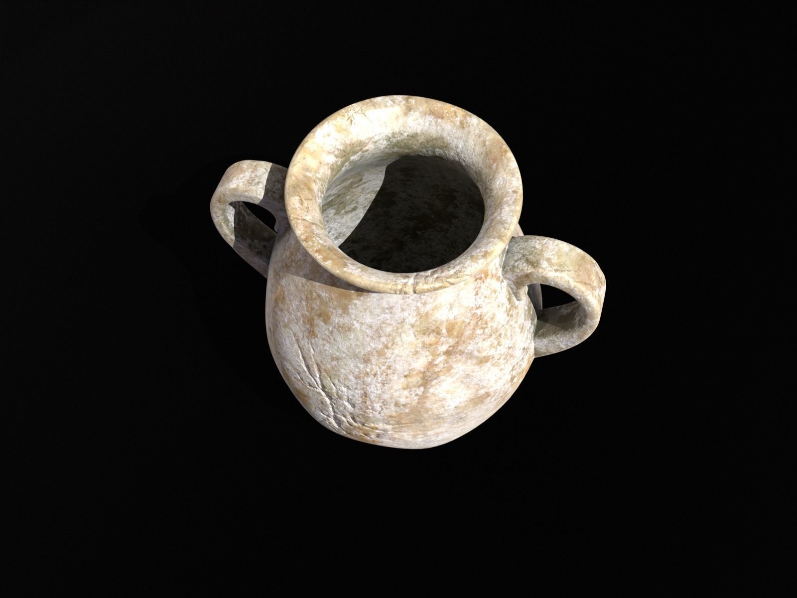 Antique Marble Stubby Vase Low-poly 3D model_18