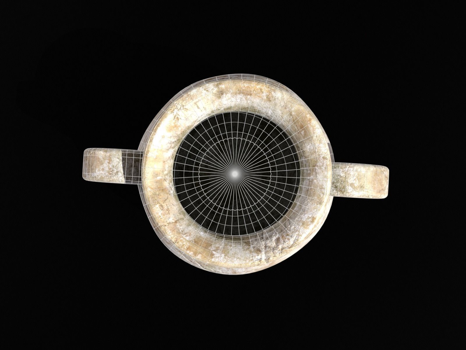 Antique Marble Stubby Vase Low-poly 3D model_21