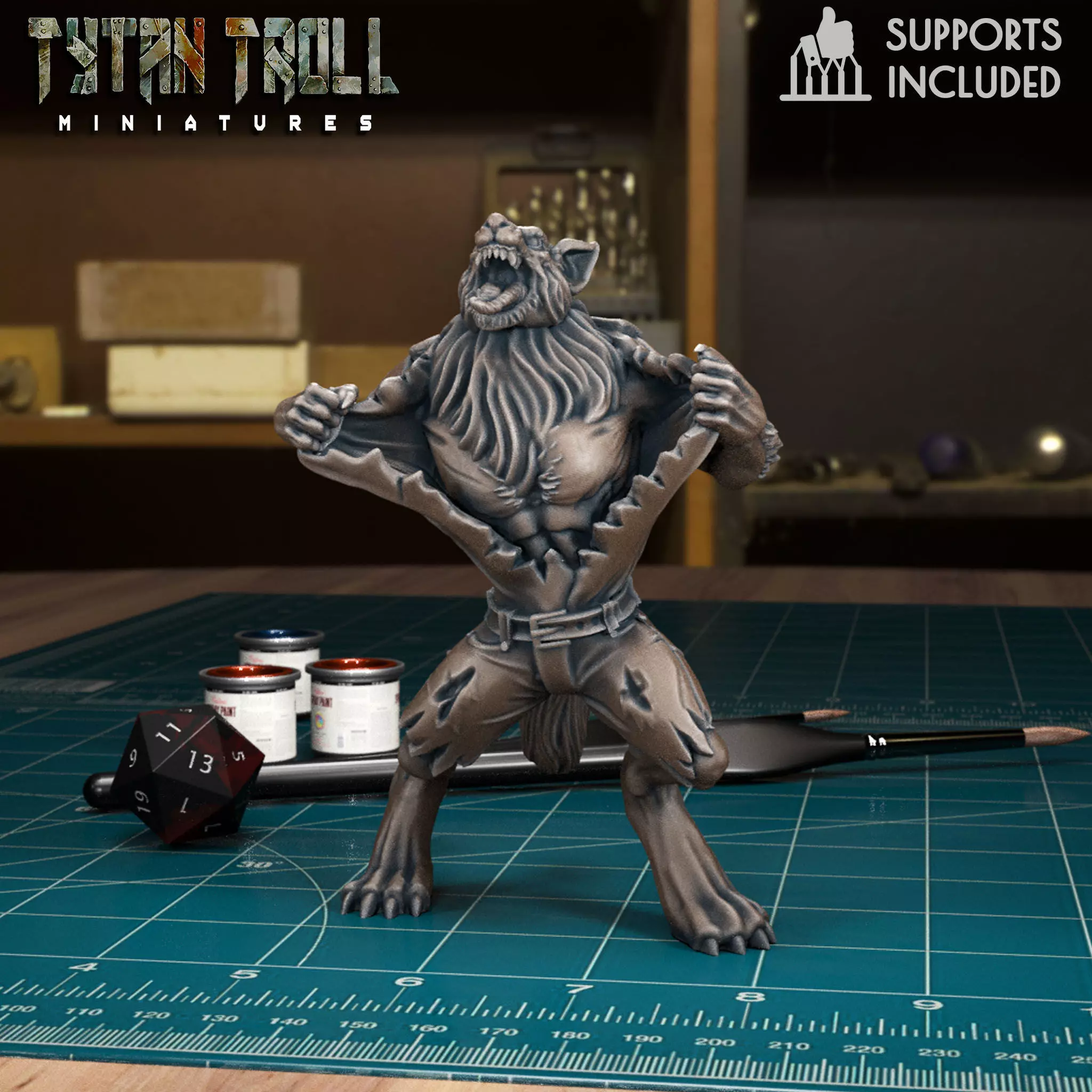 Werewolf 03 - Pre-Supported 3D print model_0
