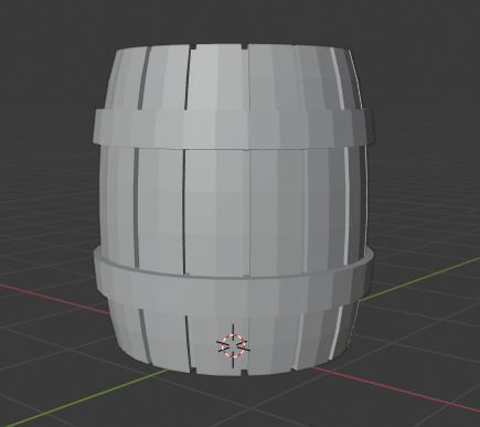 Wooden barrel 3D model_3