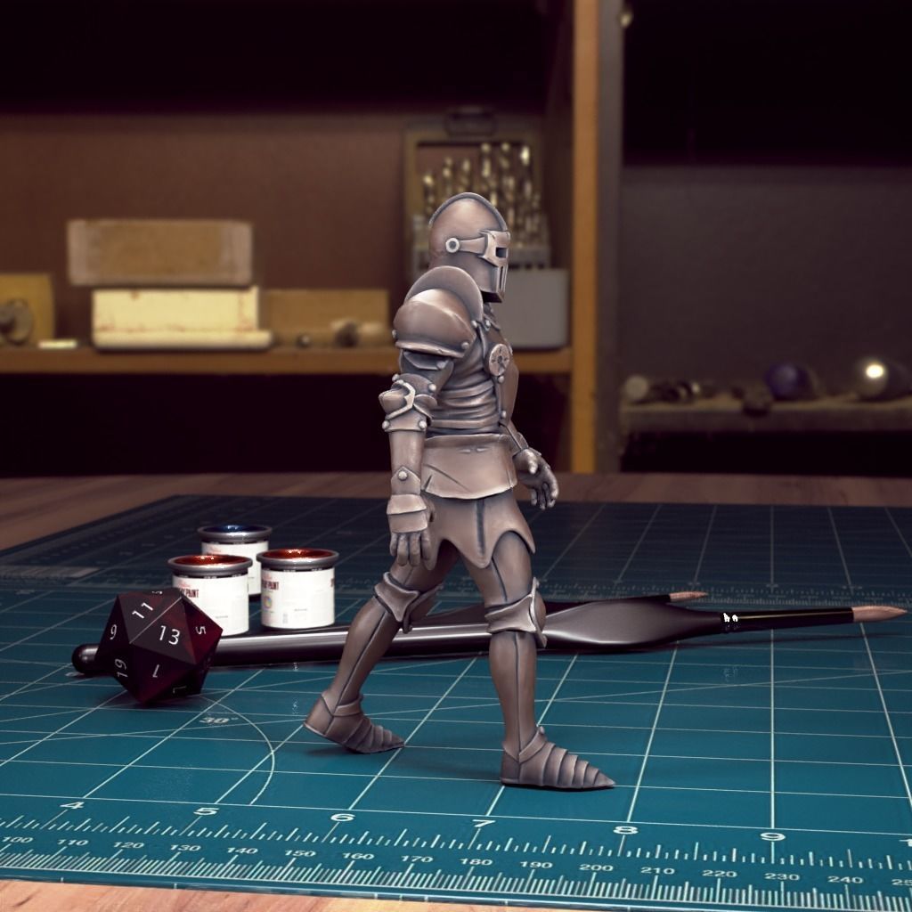 Animated Armour 04 - Pre-Supported 3D print model_4