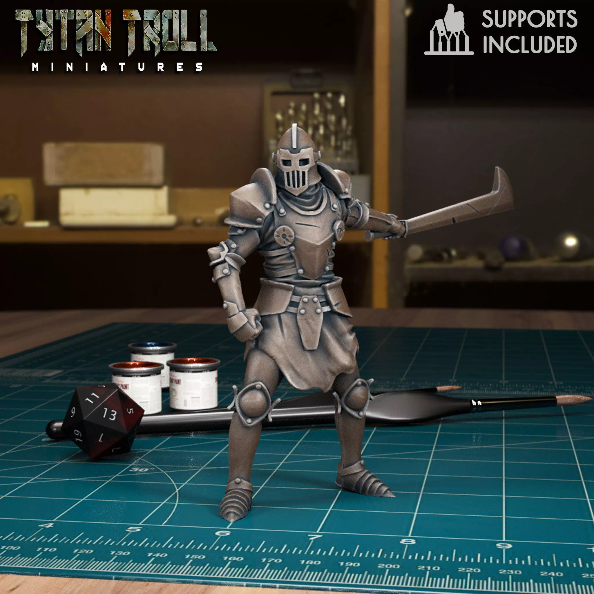 Animated Armour 02 - Pre-Supported  3D print model_0