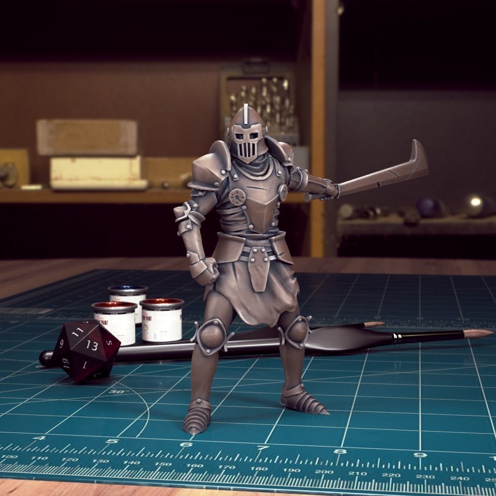 Animated Armour 02 - Pre-Supported  3D print model_1