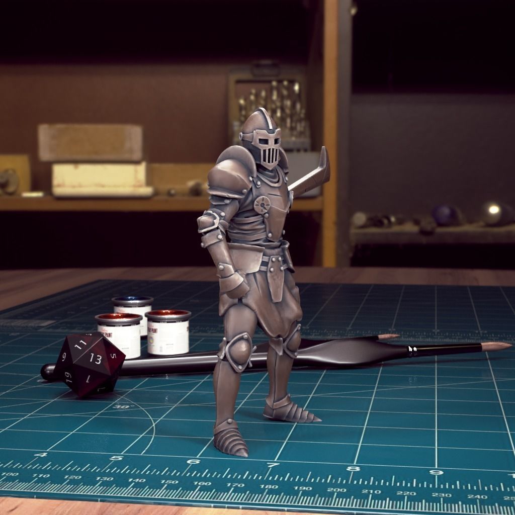 Animated Armour 02 - Pre-Supported  3D print model_4