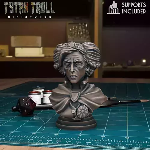 Curse of Strahd - Lady Watcher Bust - Pre-Supported 3D print model
