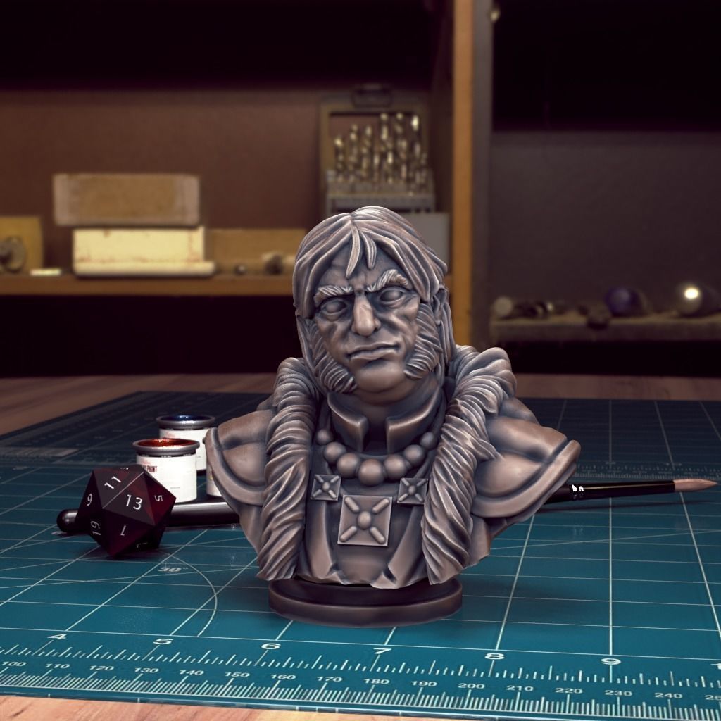 Curse of Strahd - Kolyan Bust - Pre-Supported 3D print model_1