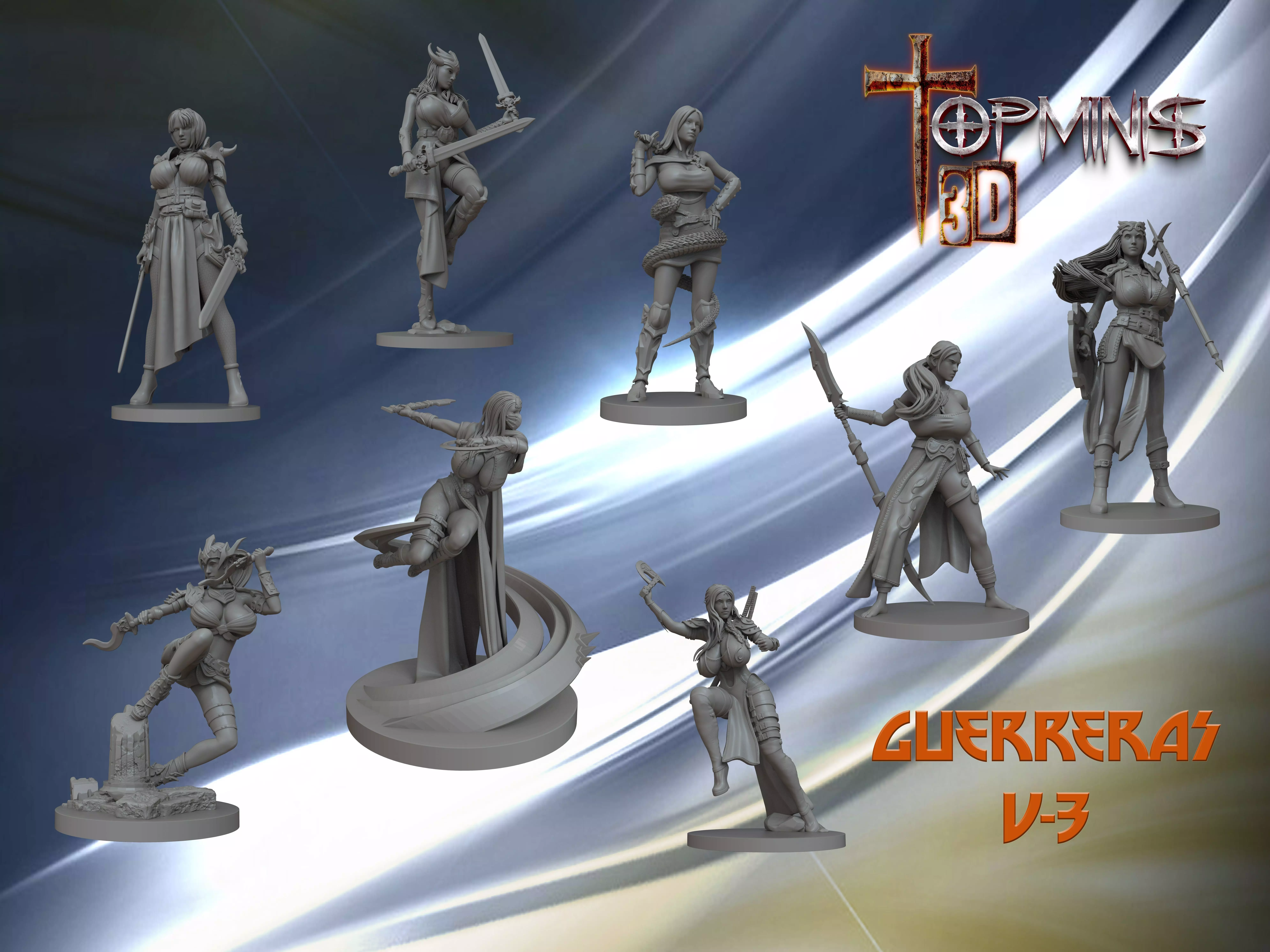 WARRIORS FOR TABLETOP V3 3D print model_0
