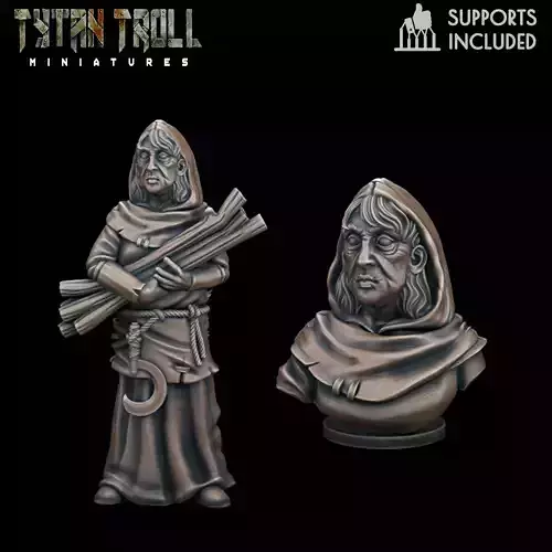 Curse of Strahd - Mad Mary Mini Bust - Pre-Supported