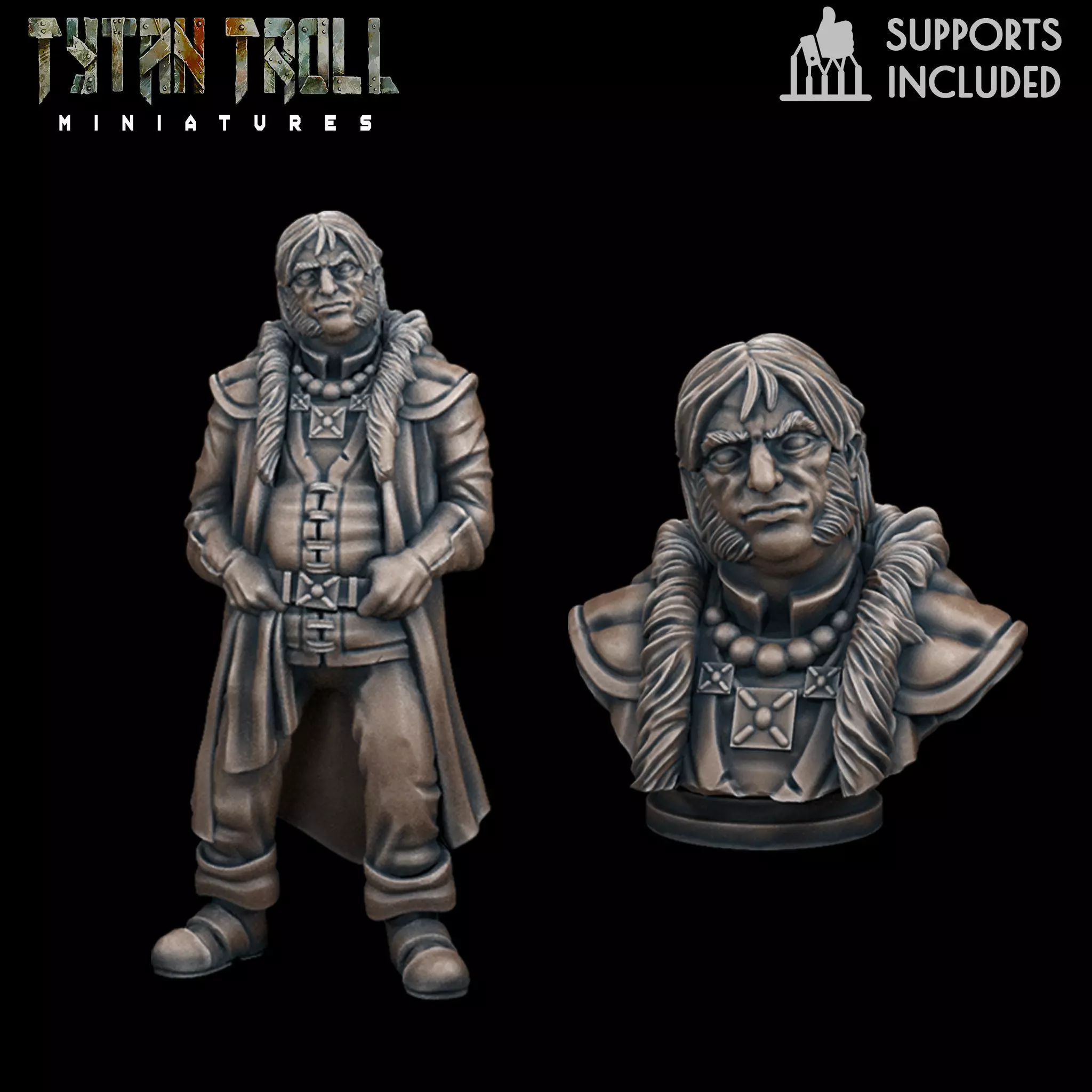 Curse of Strahd - Kolyan Mini Bust Combo - Pre-Supported 3D print model