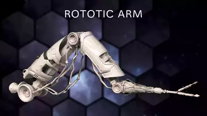 Hard Surface Robot Arm 3D model