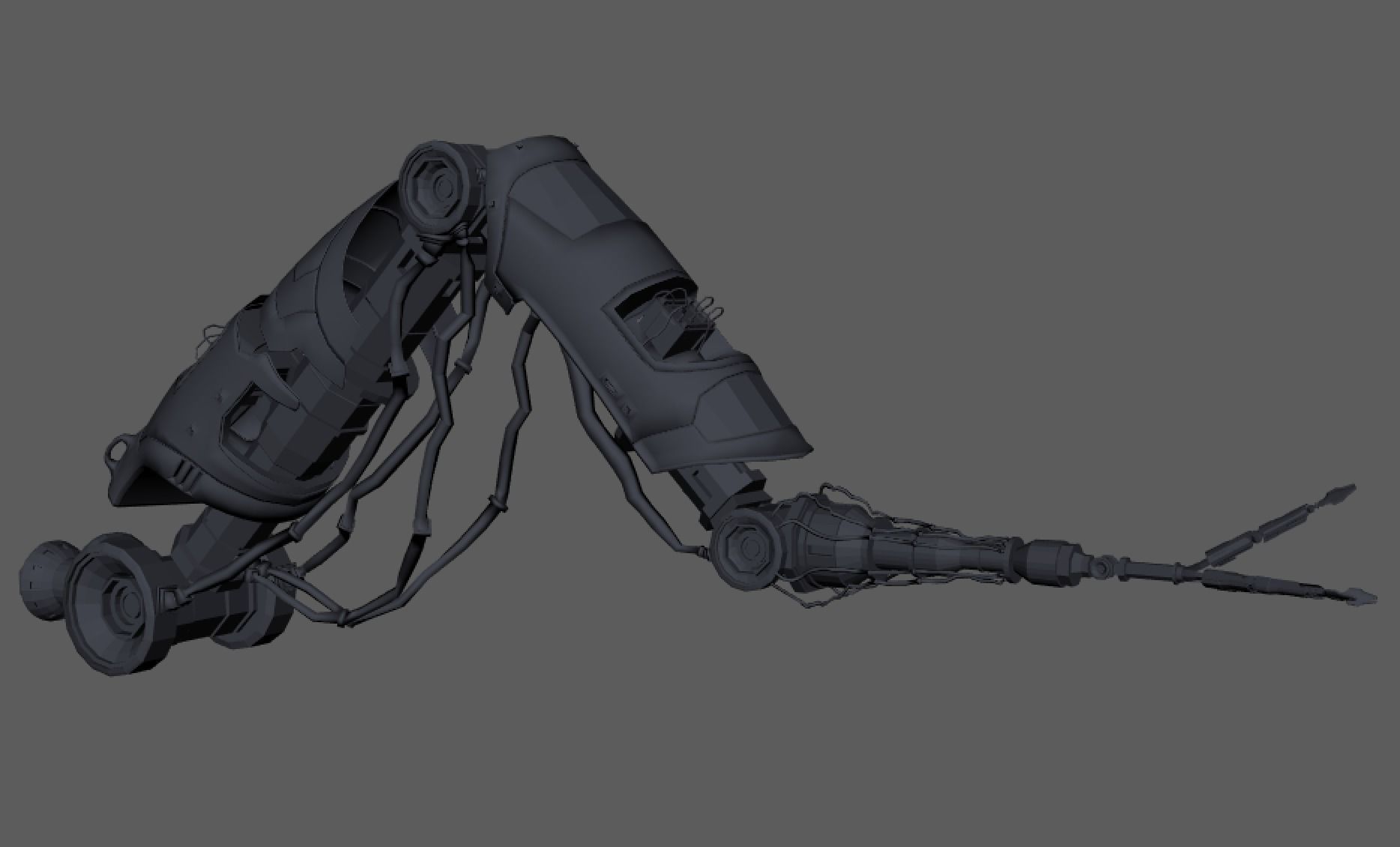 Hard Surface Robot Arm 3D model_2