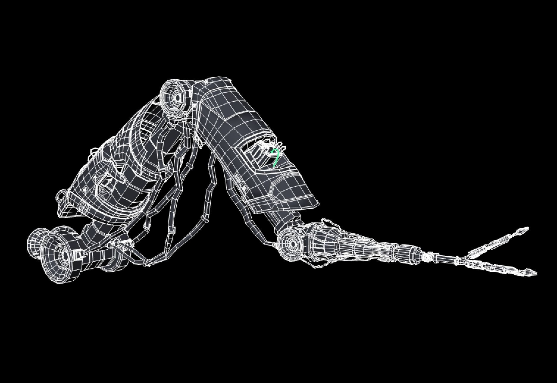 Hard Surface Robot Arm 3D model_1