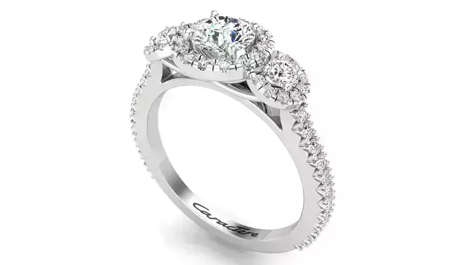 Engagement Ring With Round Halo 