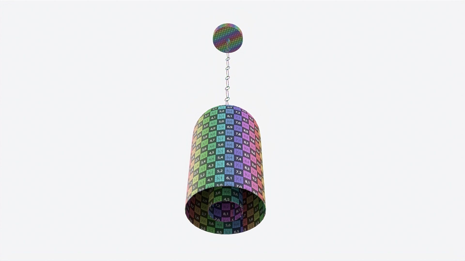 Bell Pendant Baker Murano 3D model_9