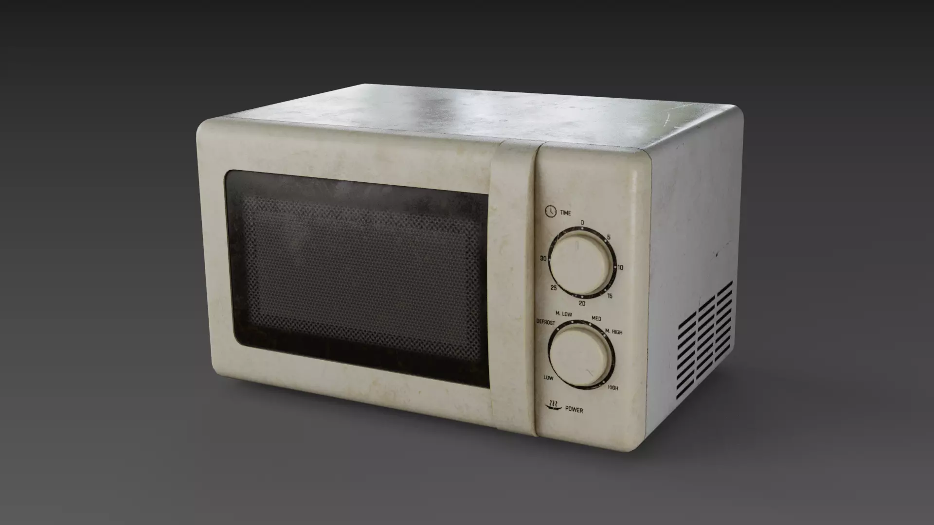 Microwave A1 Game-Ready Low-poly 3D model_0