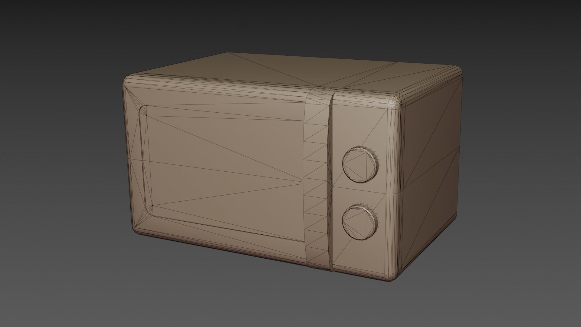 Microwave A1 Game-Ready Low-poly 3D model_6