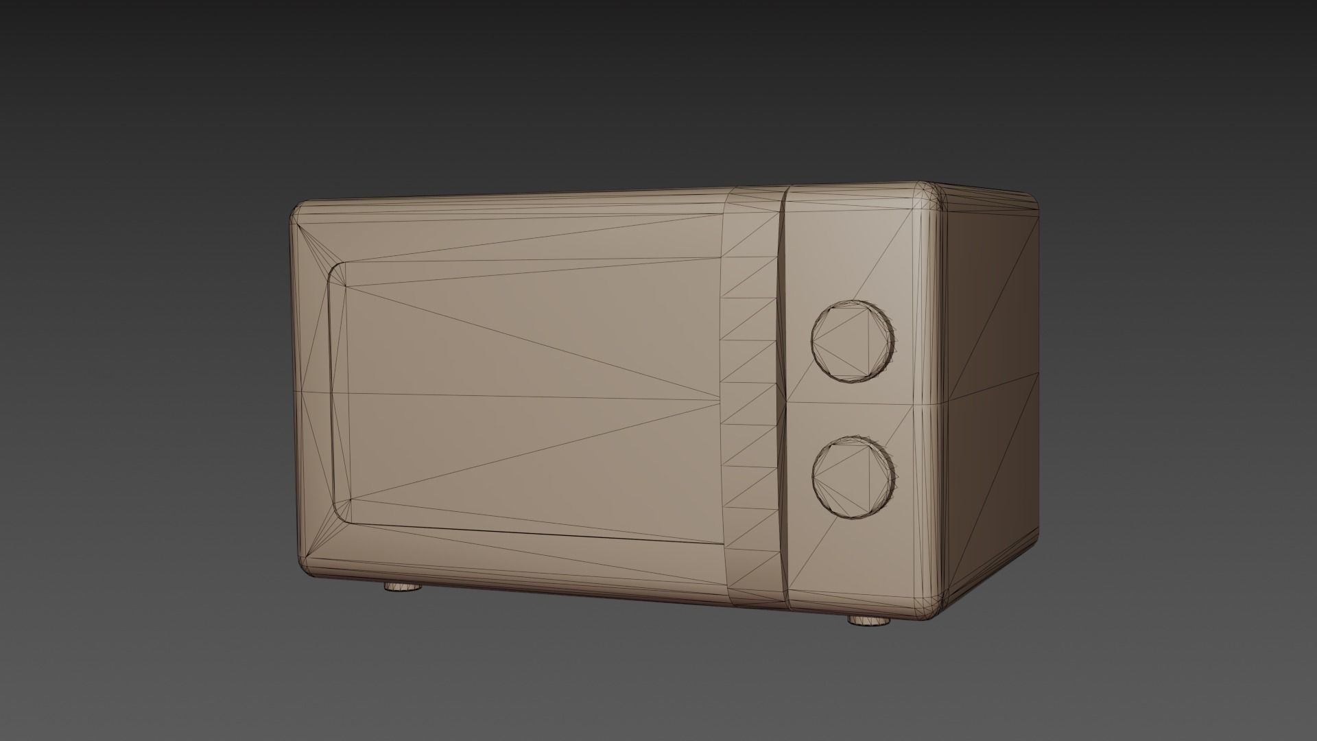 Microwave A1 Game-Ready Low-poly 3D model_8