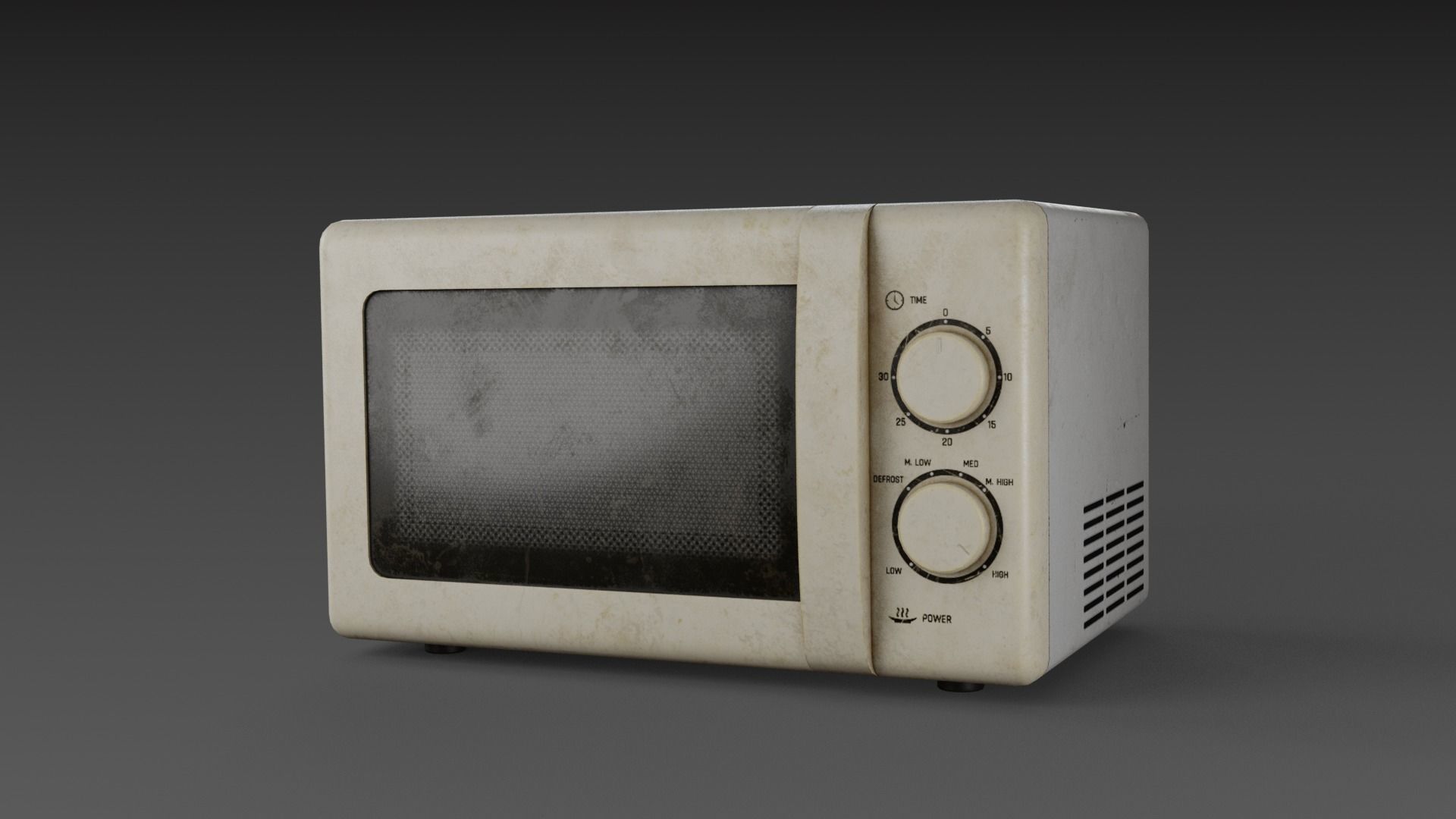 Microwave A1 Game-Ready Low-poly 3D model_2