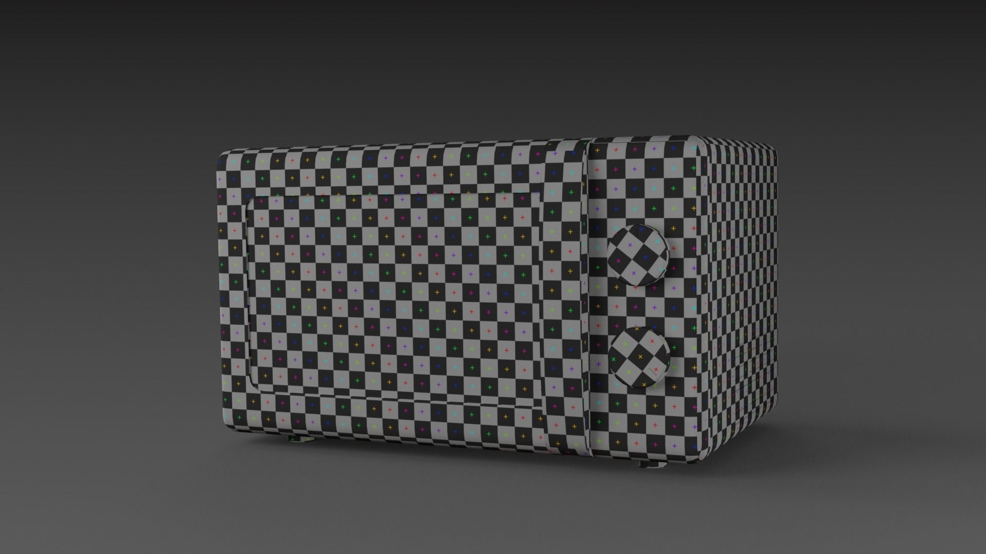 Microwave A1 Game-Ready Low-poly 3D model_5