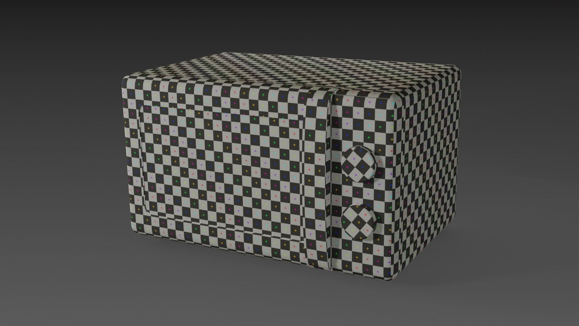 Microwave A1 Game-Ready Low-poly 3D model_3