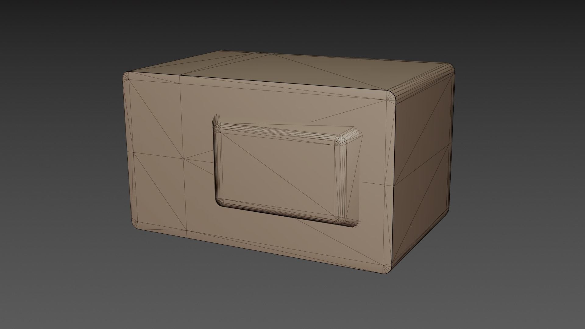 Microwave A1 Game-Ready Low-poly 3D model_7