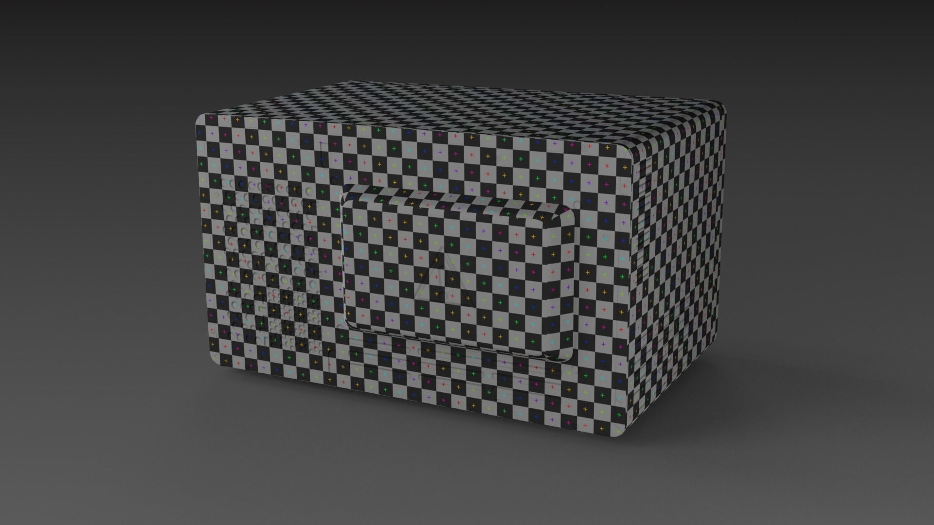 Microwave A1 Game-Ready Low-poly 3D model_4