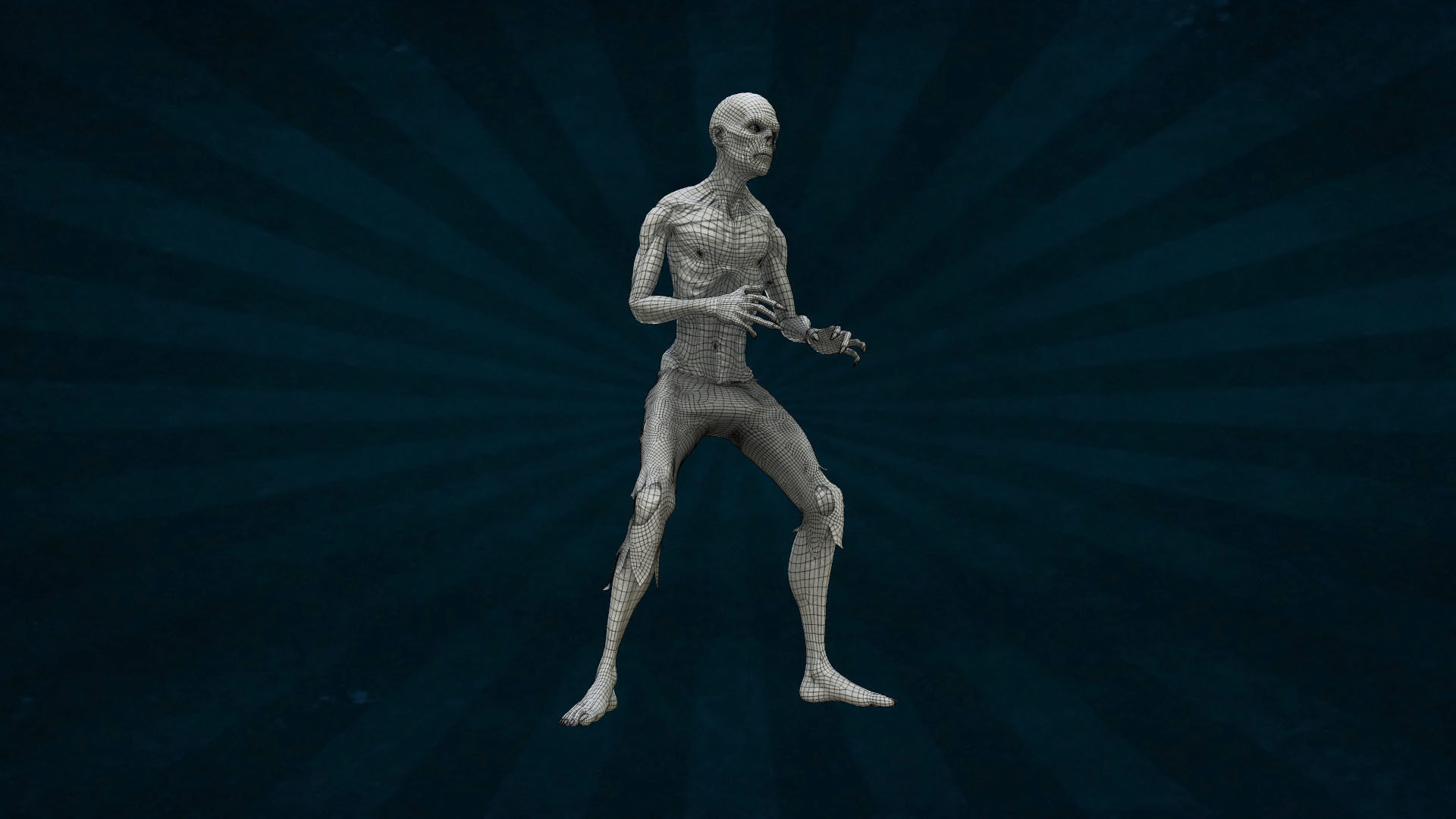 ZOMB-005 Zombie Dying Animation 3D model_4