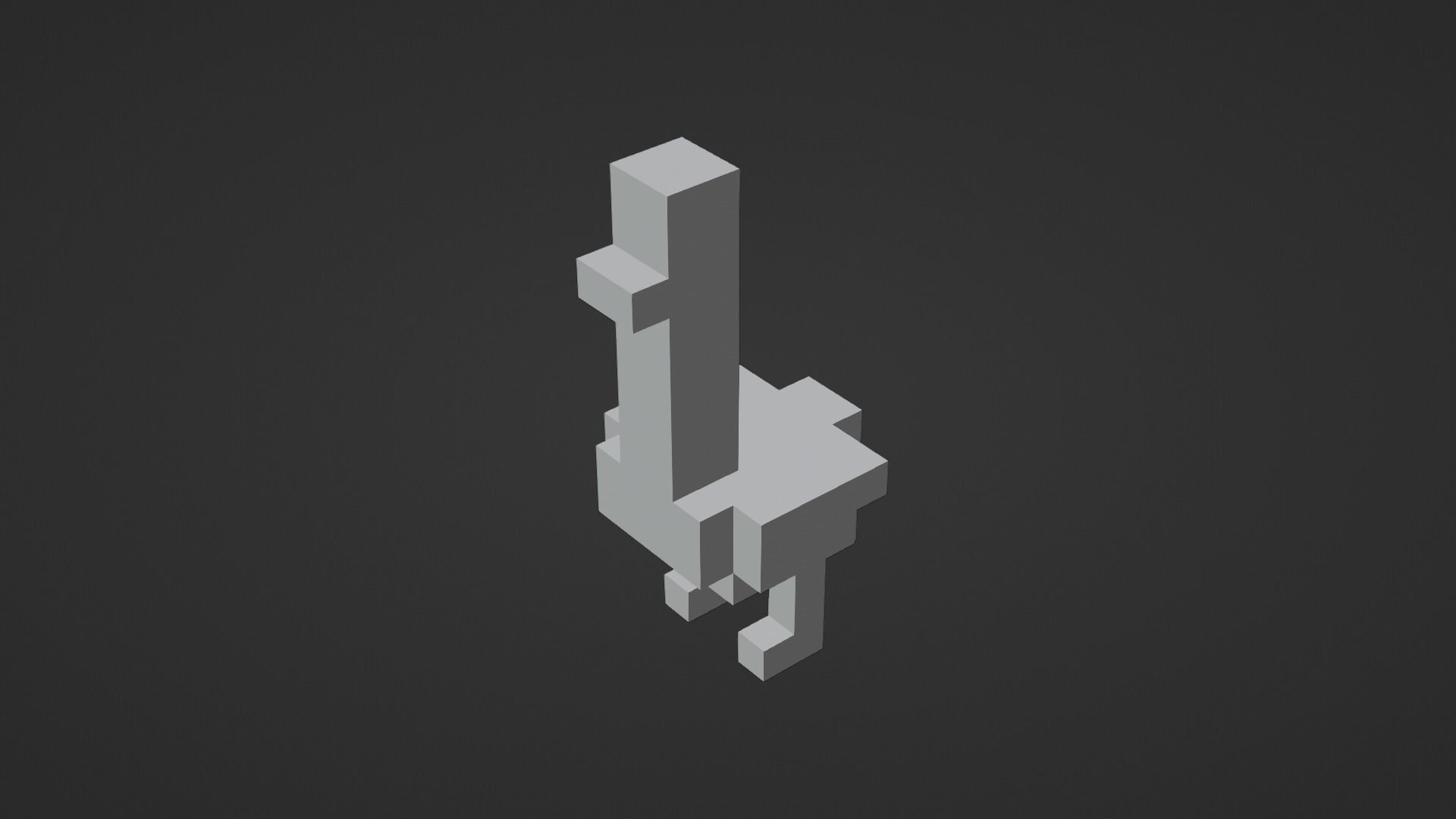 WHITE SWANS VOXEL ANIMAL Low-poly 3D model_5