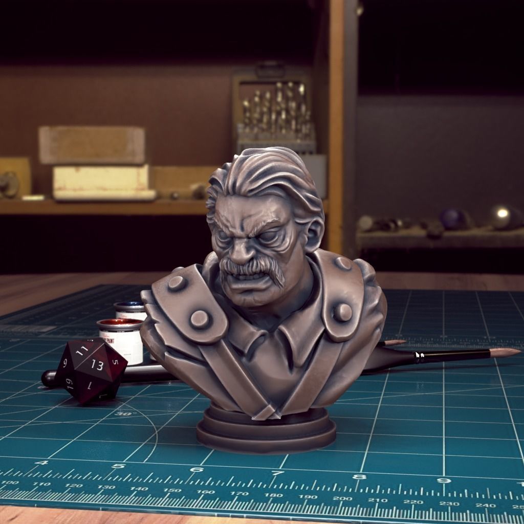 Curse of Strahd - Bust Pack 04 - Pre-Supported 3D print model_22