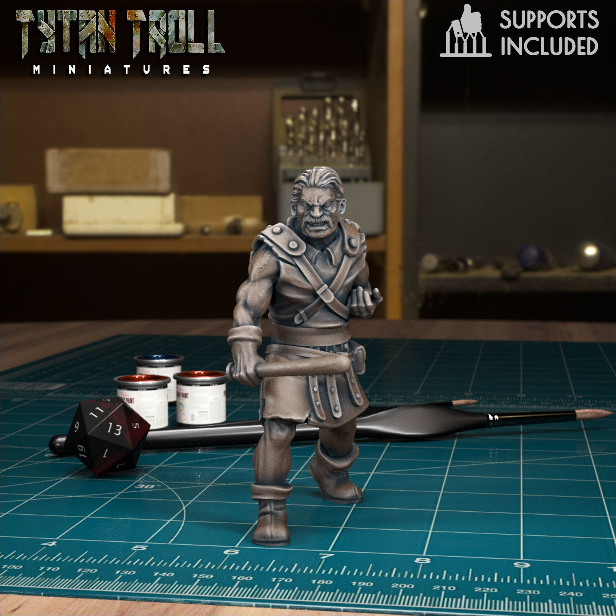Curse of Strahd - Bust Pack 04 - Pre-Supported 3D print model_29