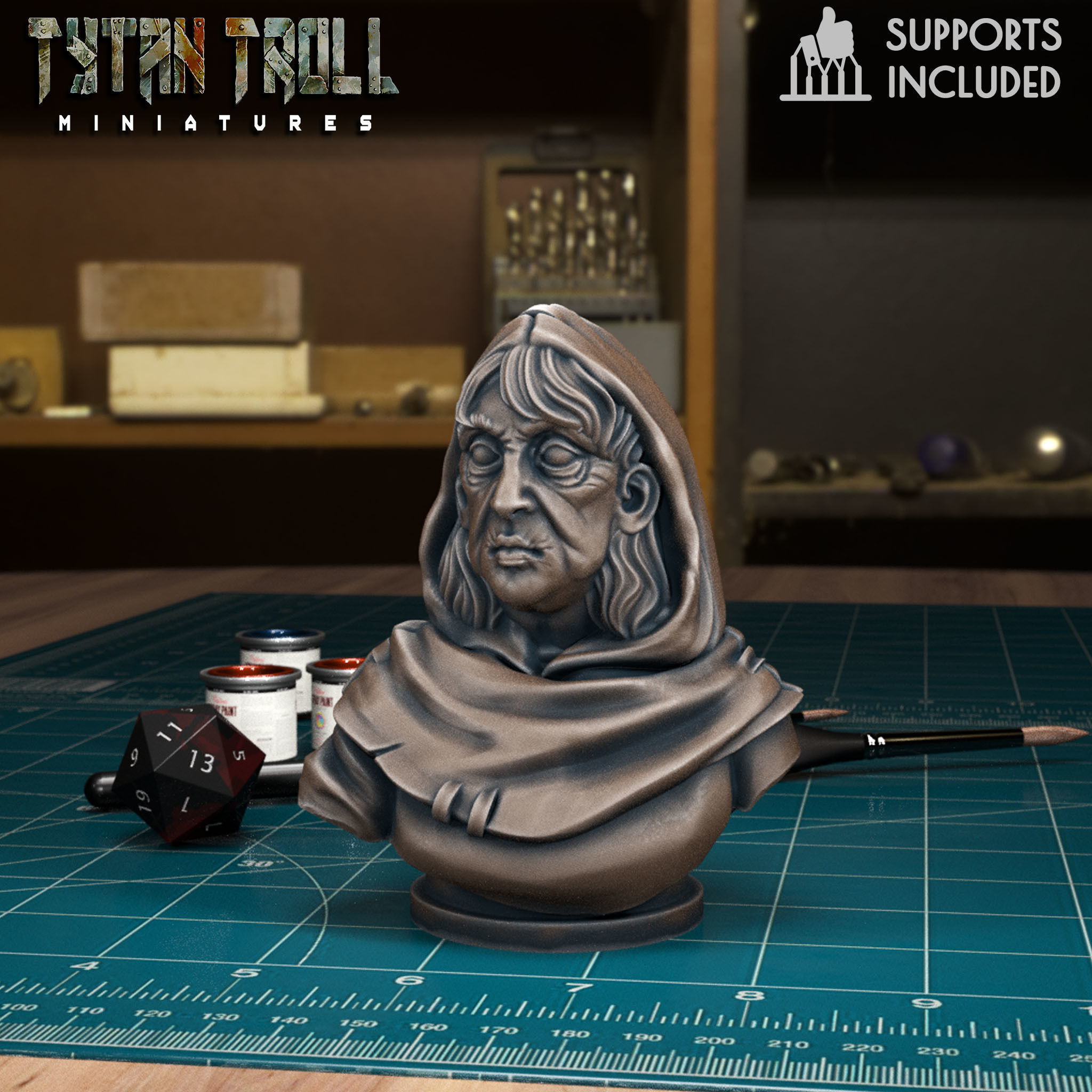 Curse of Strahd - Bust Pack 04 - Pre-Supported 3D print model_15
