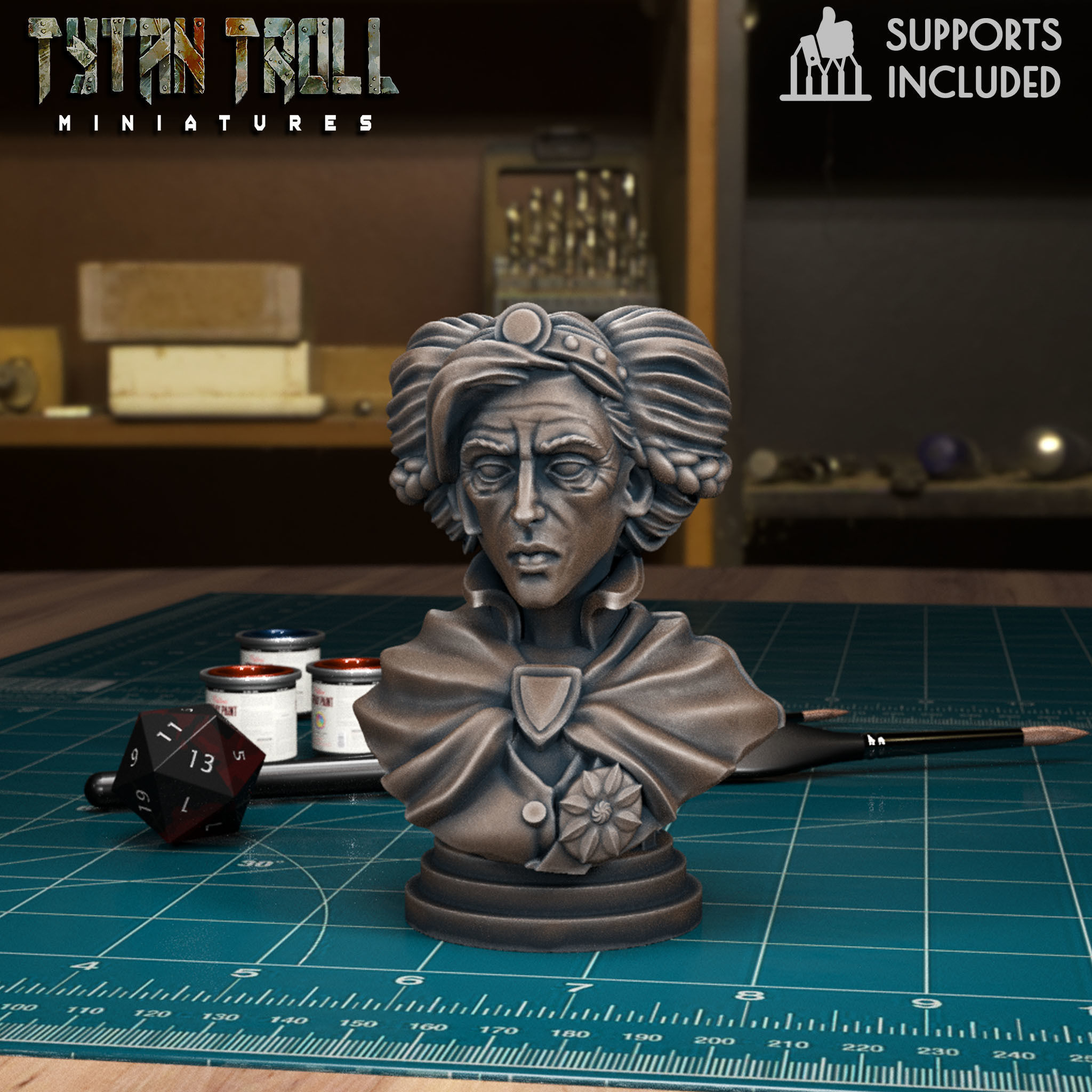Curse of Strahd - Bust Pack 04 - Pre-Supported 3D print model_30