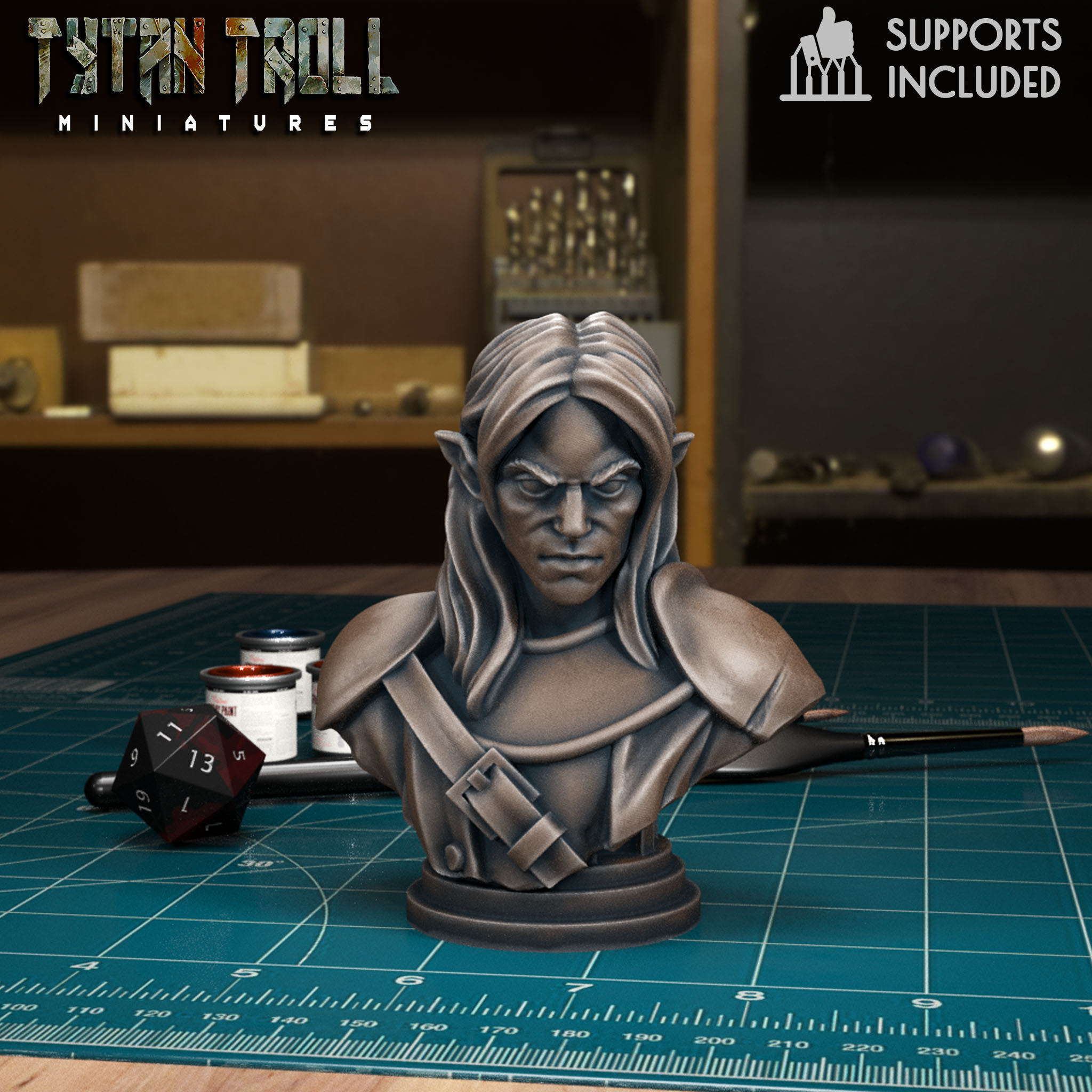 Curse of Strahd - Bust Pack 04 - Pre-Supported 3D print model_1