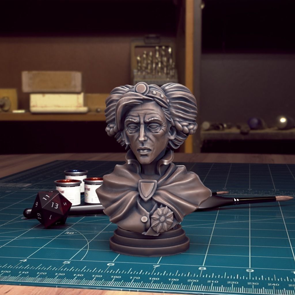 Curse of Strahd - Bust Pack 04 - Pre-Supported 3D print model_11